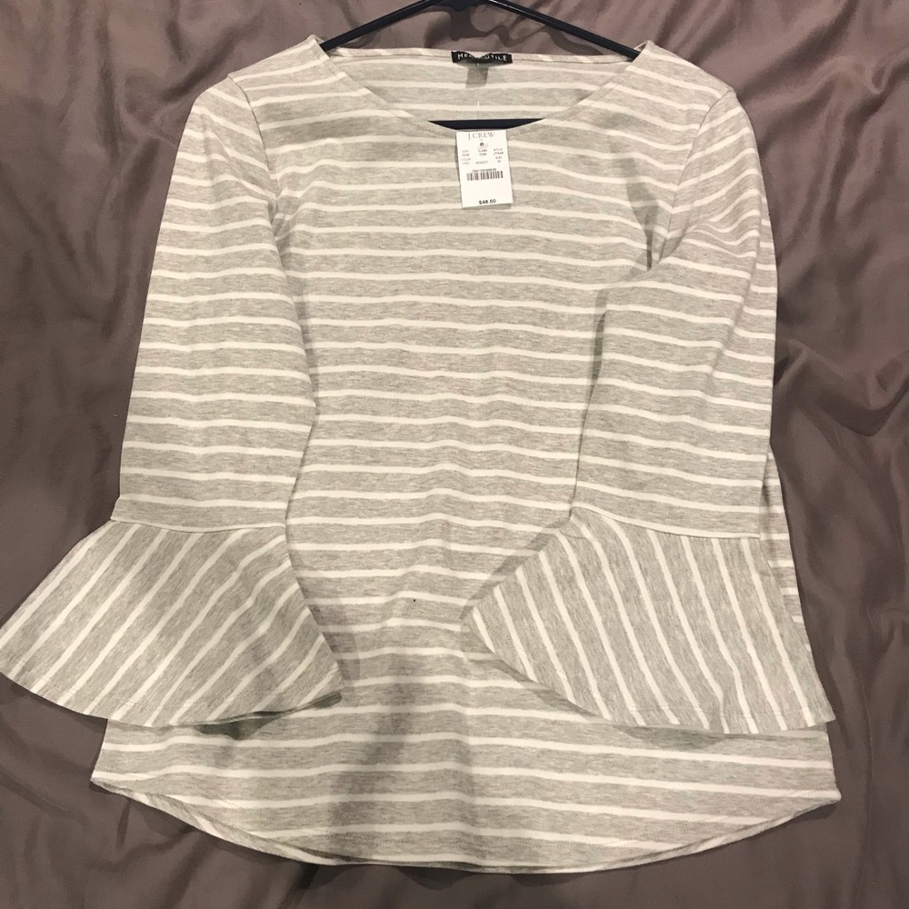 NWT J. Crew bell sleeve top.